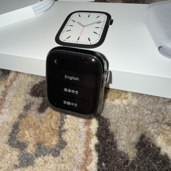 Like New Apple Watch Series 7 Stainless Steel 45 MM with New Abyss Band - Picture 4 of 8